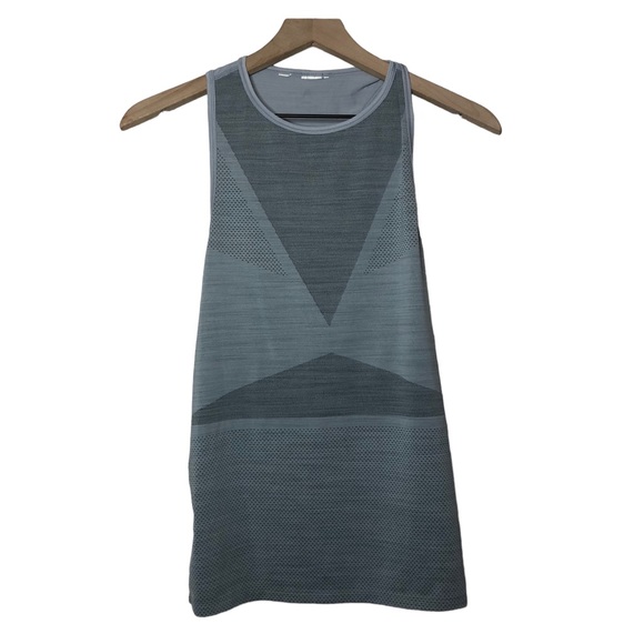 Reebok | Tops | Reebok Grey Pattern Racerback High Neck Athletic ...